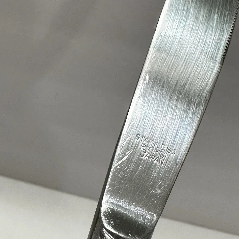 Vintage VERSAILLES Butter Knife Stainless by MSI Japan Flatware Lot of‎ 8 Floral - Picture 9 of 9